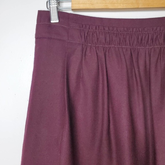 J. Crew Wool Blend Sidewalk Skirt Burgundy Size 2 - Picture 5 of 8